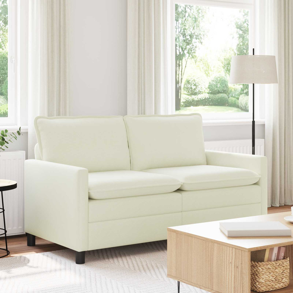 Soffa Gräddvit 156 x 81 x 87,5 cm Tyg