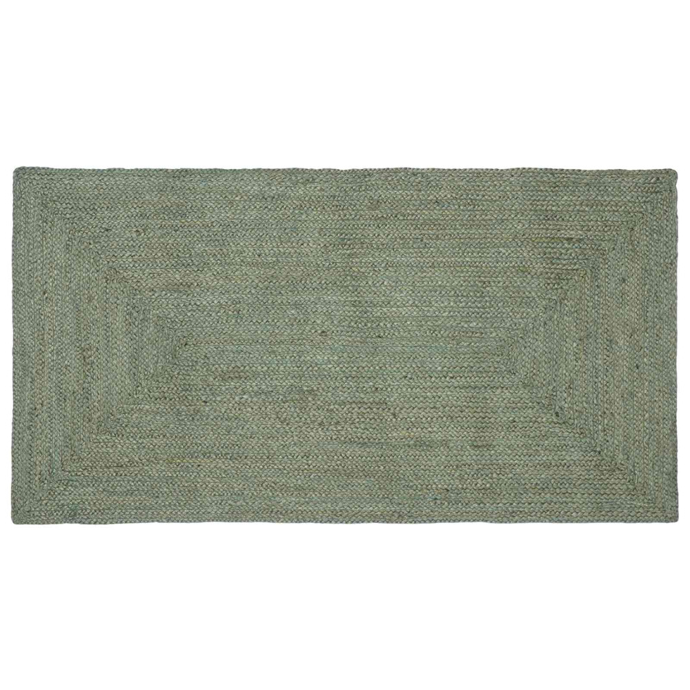 Områdesmattor Rektangulär Olivgrön 80 x 150 cm Jute