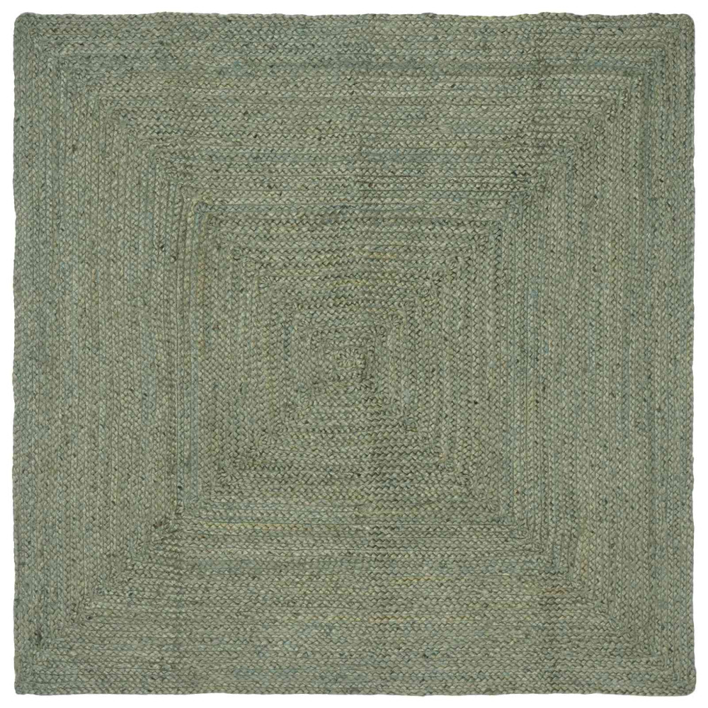 Områdesmattor Rektangulär Olivgrön 160 x 160 cm Jute