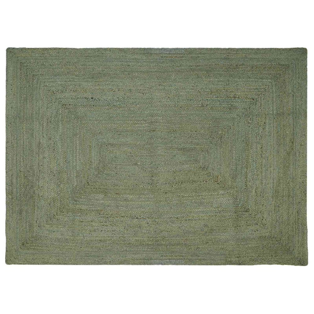 Områdesmattor Rektangulär Olivgrön 200 x 290 cm Jute