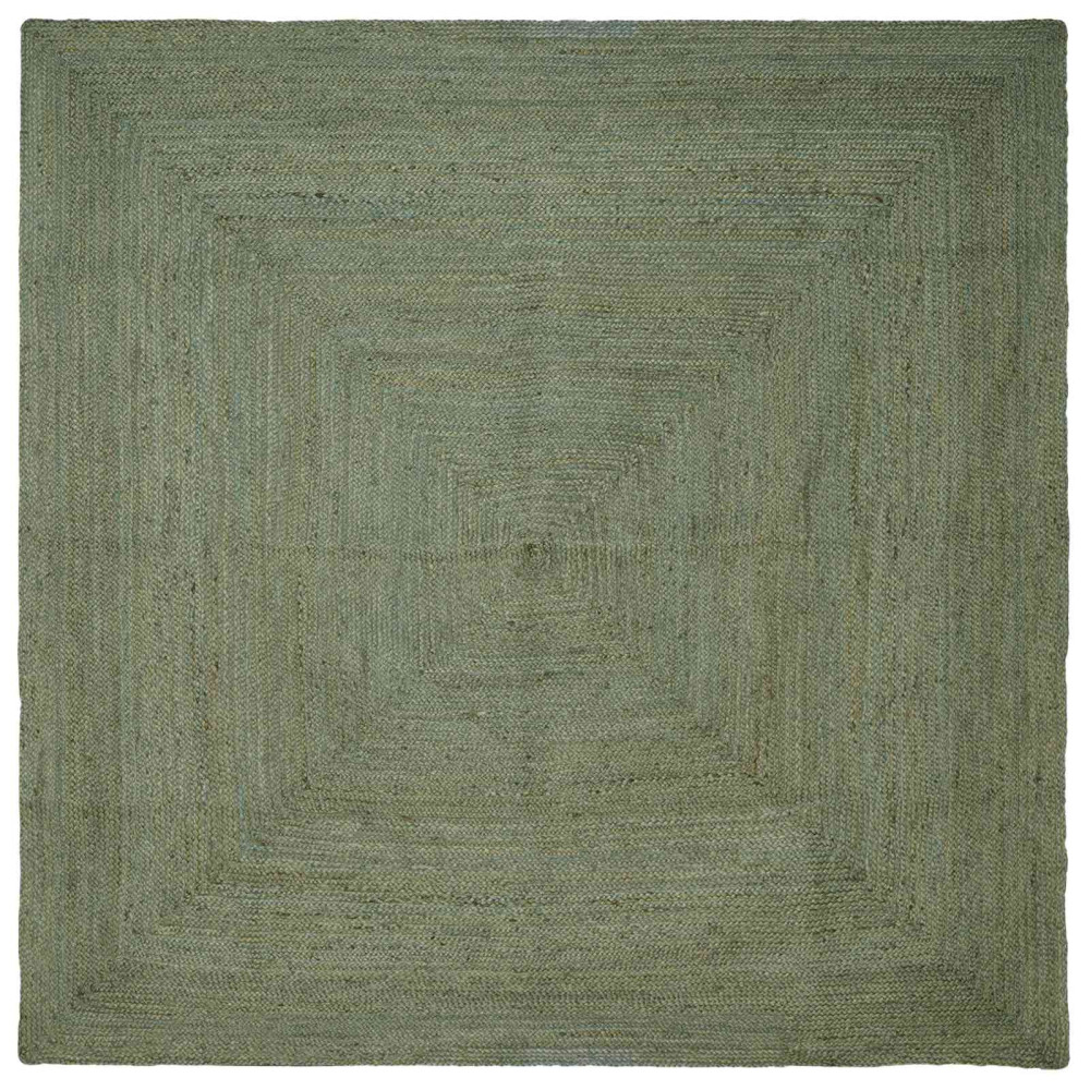 Områdesmattor Fyrkantig Olivgrön 240 x 240 cm Jute