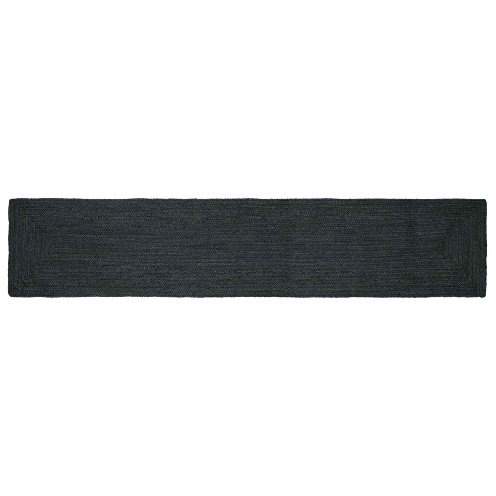 Områdesmattor Rektangulär Mörkgrå 80 x 400 cm Jute