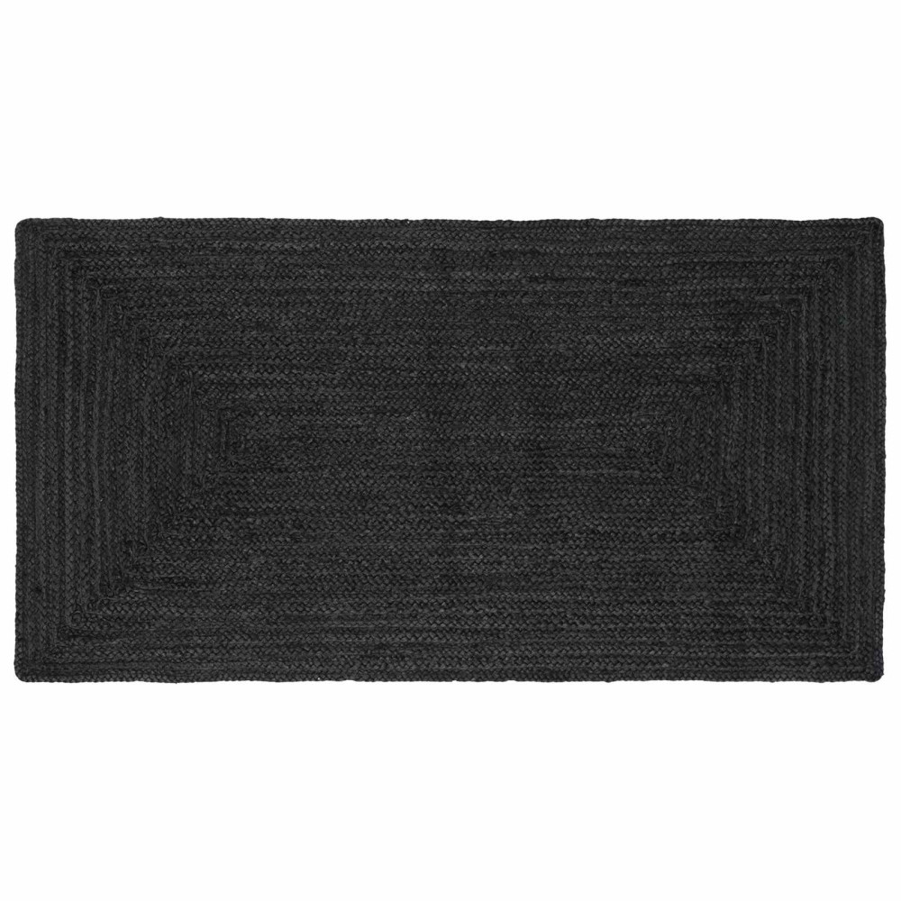 Områdesmattor Rektangulär Mörkgrå 100 x 200 cm Jute