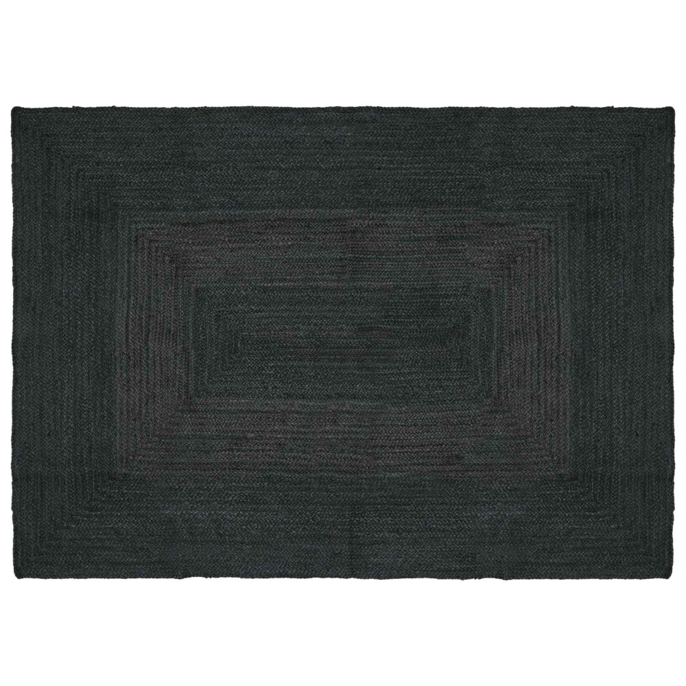 Områdesmattor Rektangulär Mörkgrå 140 x 200 cm Jute
