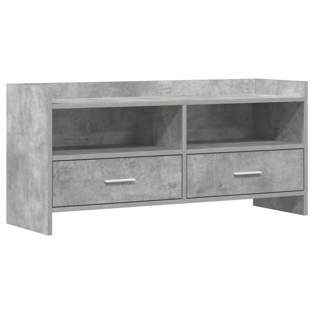 TV-skåp 100 x 33 x 47 cm Betonggrå Konstruerat trä