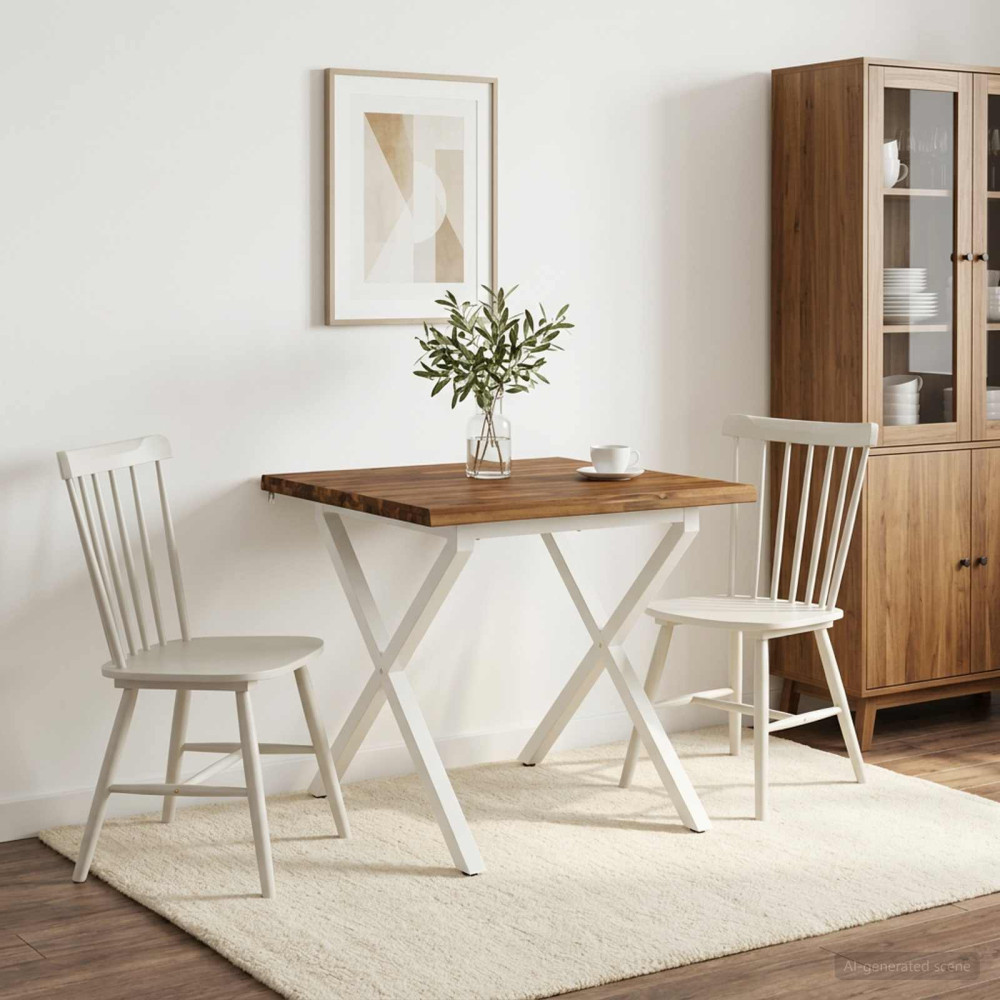 Live Edge Matbord 60 x 55 x 75 cm Massivt Akaciaträ
