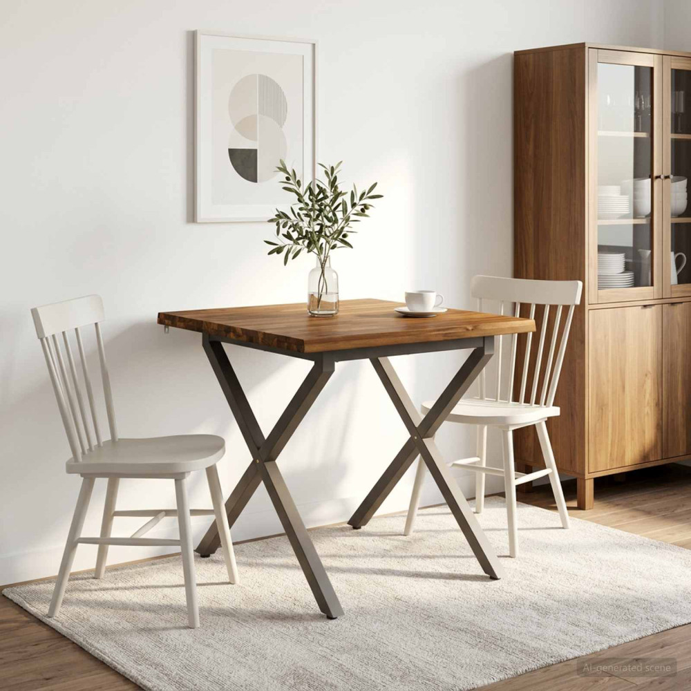 Live Edge Matbord 90 x 90 x 75 cm Massivt Akaciaträ