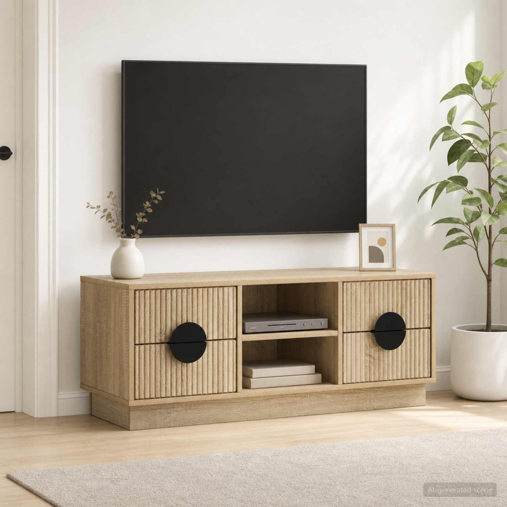 TV-skåp VENRAY 101 x 36,5 x 40 cm Sonoma-ek