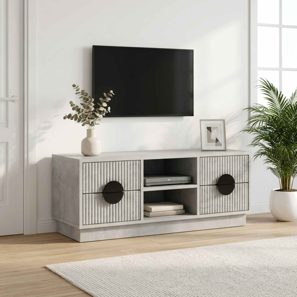 TV-skåp VENRAY 101 x 36,5 x 40 cm Betonggrå