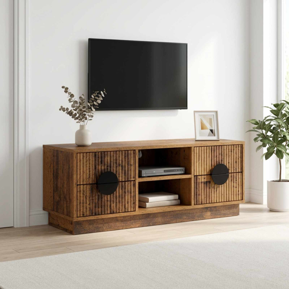 TV-skåp VENRAY 101 x 36,5 x 40 cm Gammalt trä