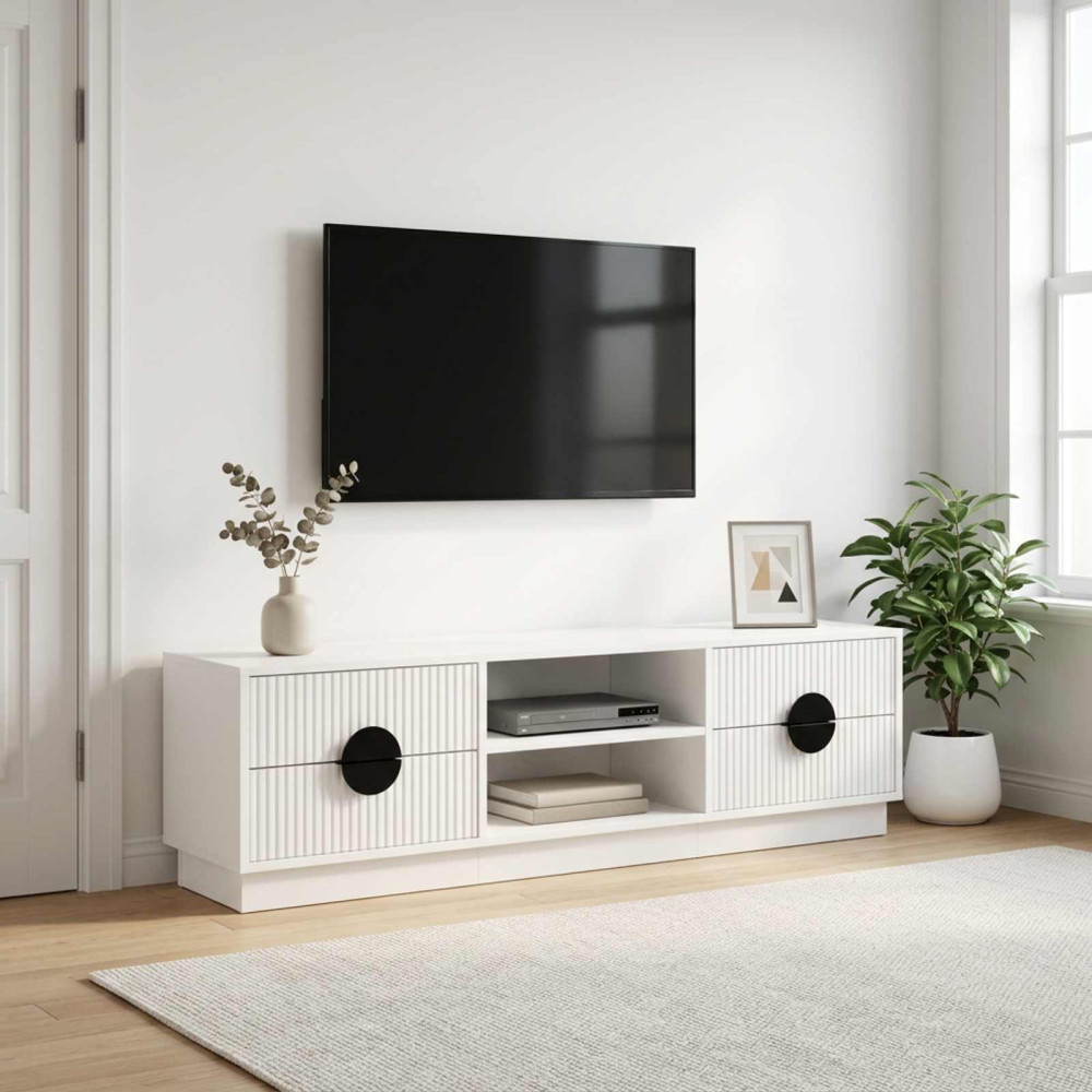 TV-skåp VENRAY 137,5 x 33 x 40 cm Vit