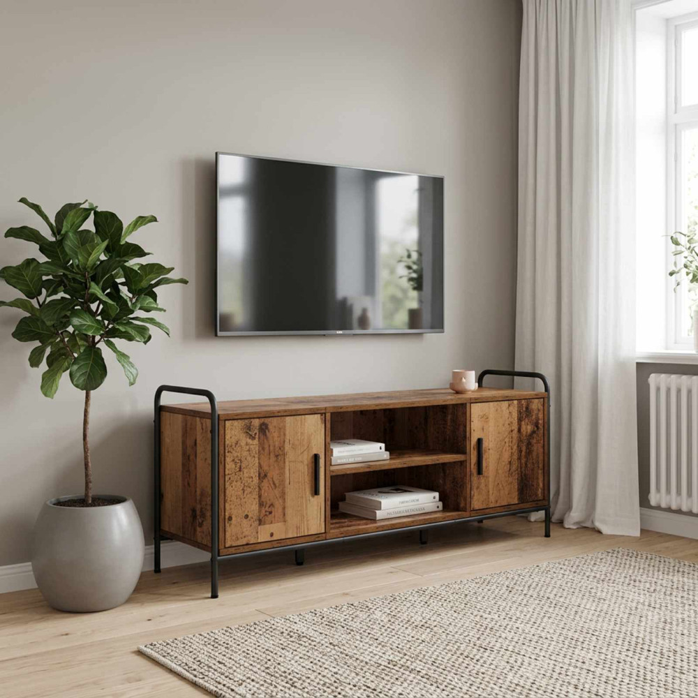 TV-skåp 119 x 33 x 50 cm Gammalt trä