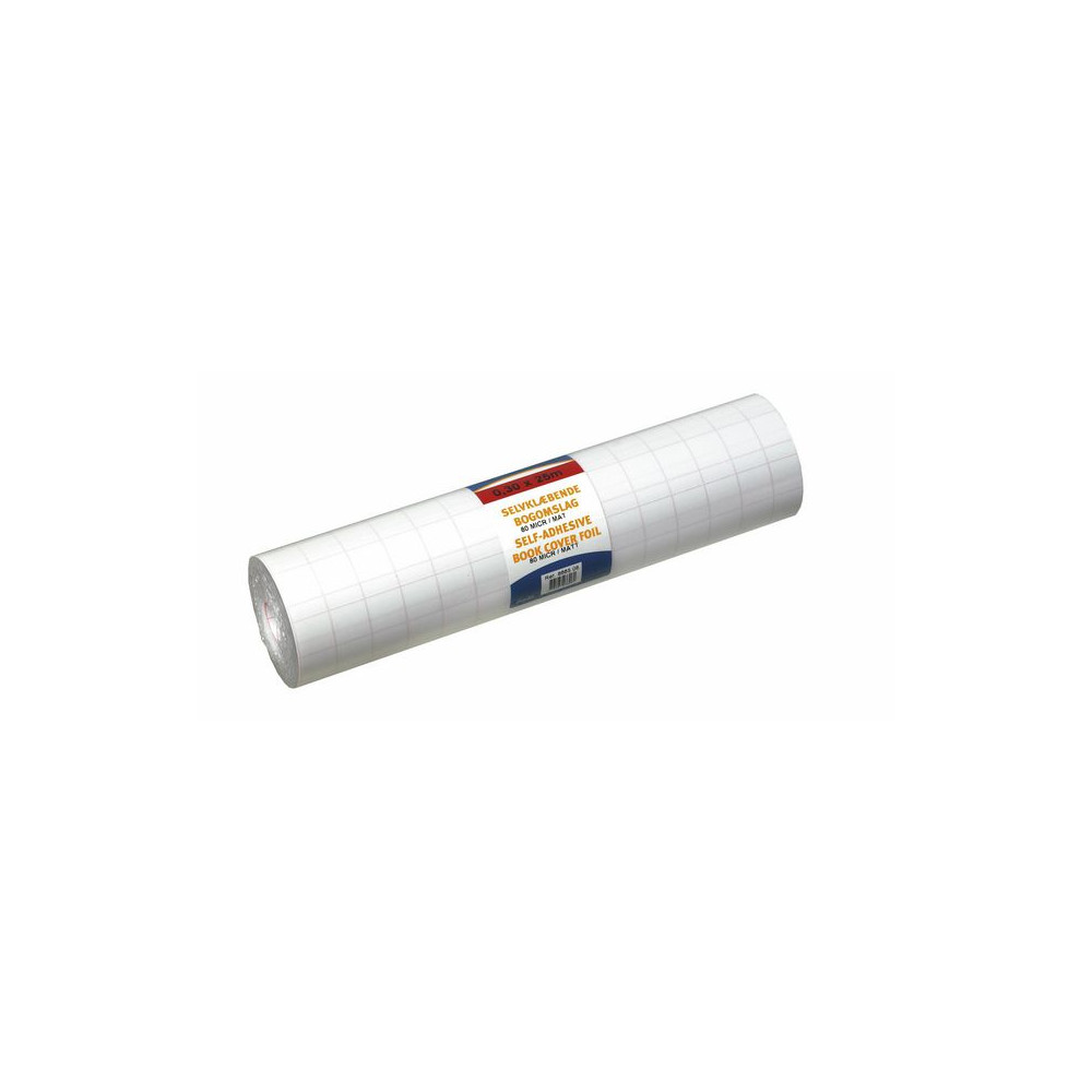 Bokplast självhäft. 80my 30cmx25m blank