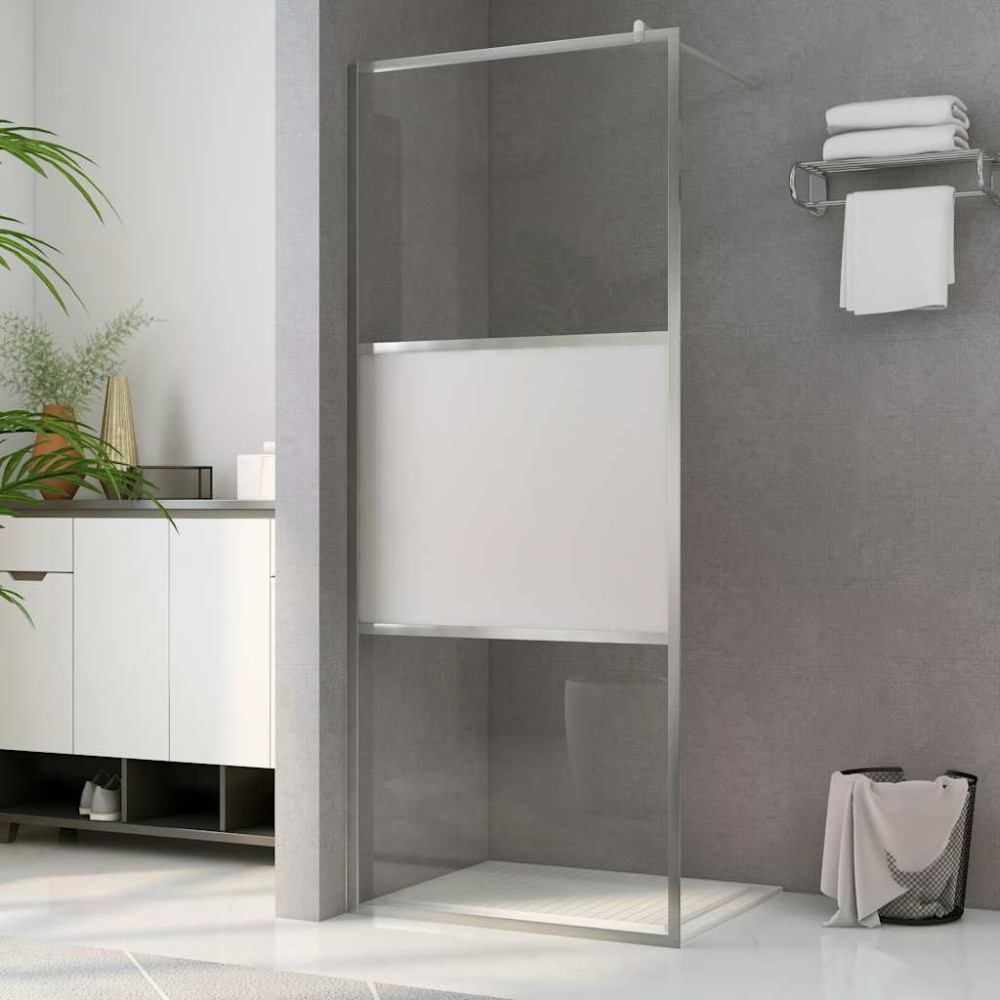 Duschvägg med halvfrostat ESG-glas 115x195 cm