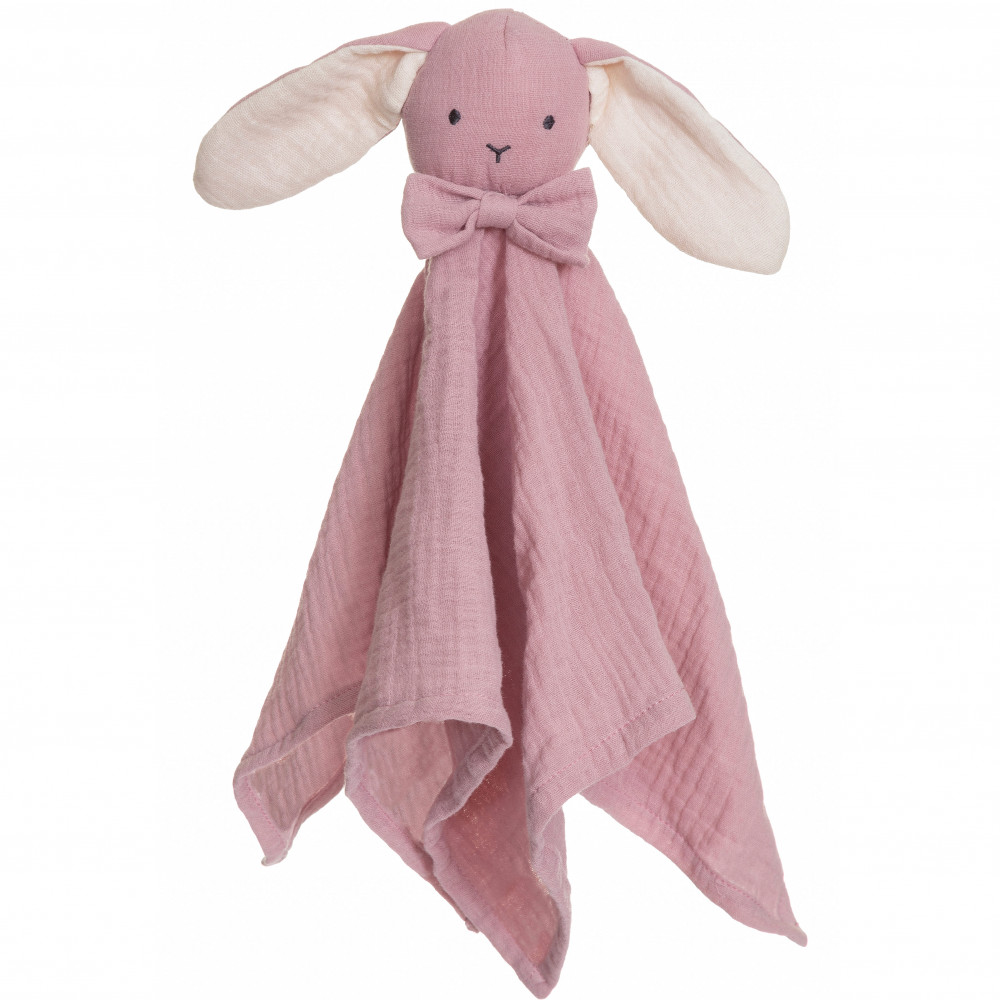 Diinglisar, snuttefilt, kanin, Muslin rosa Teddykompaniet